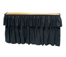 6 FT PORTABLE BAR WITH BLACK DRAPING