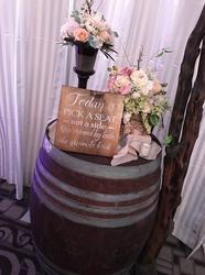 Dark wine barrel