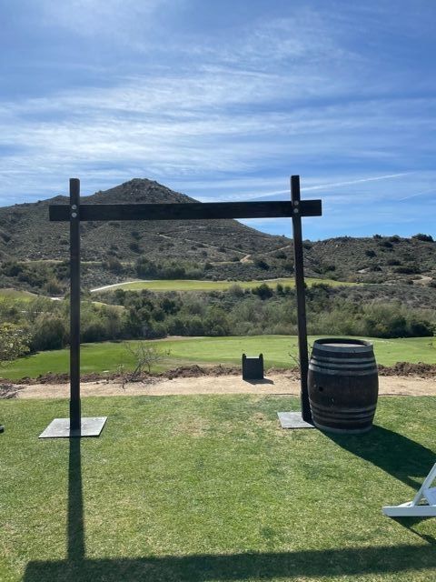 Wooden chuppah